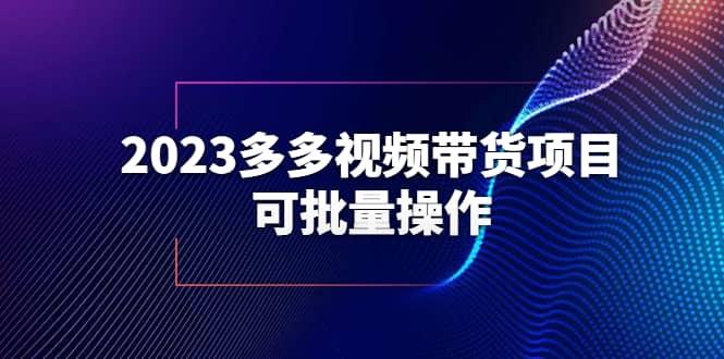 2023多多视频带货项目，可批量操作【保姆级教学】