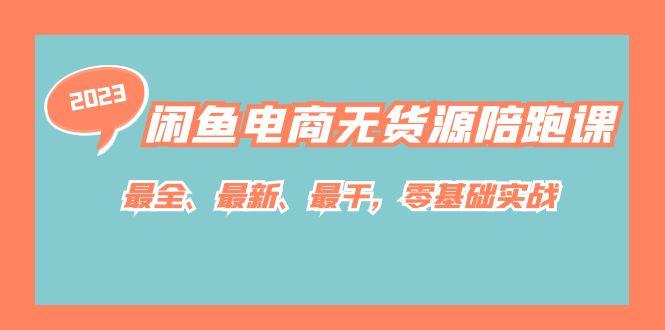 闲鱼电商无货源陪跑课，最全、最新、最干，零基础实战！